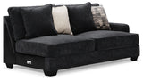 Lavernett Charcoal 5-Piece Sectional and Ottoman - Ornate Home