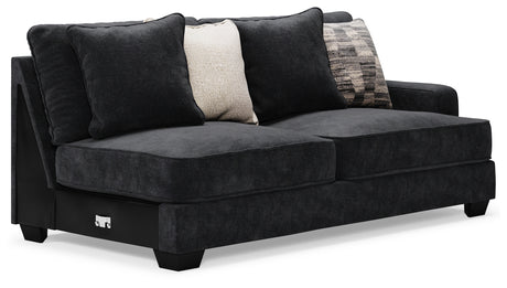 Lavernett Charcoal 5-Piece Sectional and Ottoman - Ornate Home
