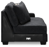 Lavernett Charcoal 5-Piece Sectional and Ottoman - Ornate Home