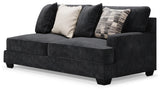 Lavernett Charcoal 5-Piece Sectional and Ottoman - Ornate Home