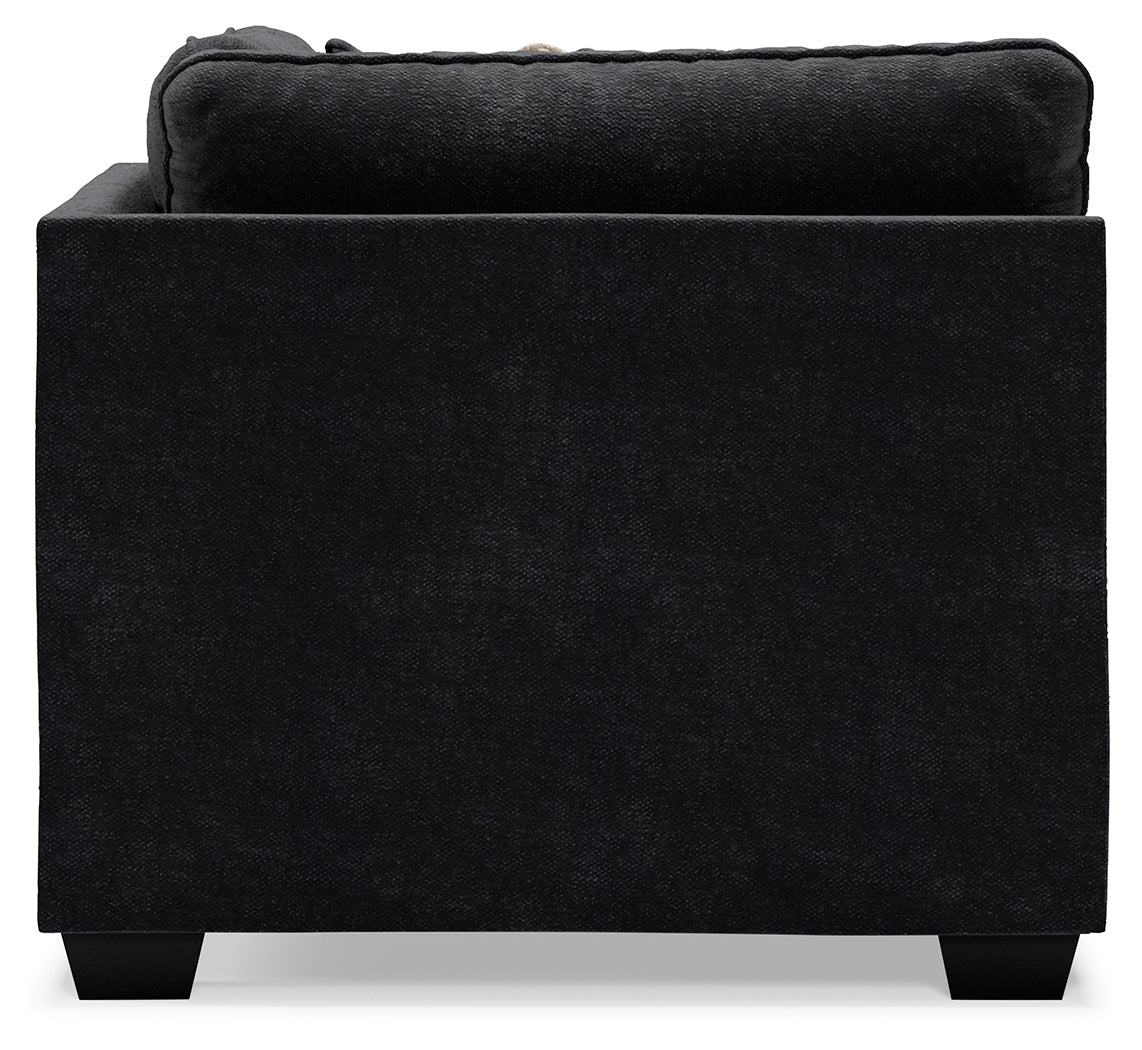 Lavernett Charcoal 5-Piece Sectional and Ottoman - Ornate Home