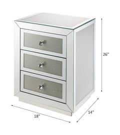 Lavina Mirrored & Faux Diamonds Accent Table - Ornate Home