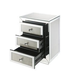 Lavina Mirrored & Faux Diamonds Accent Table - Ornate Home
