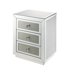 Lavina Mirrored & Faux Diamonds Accent Table - Ornate Home