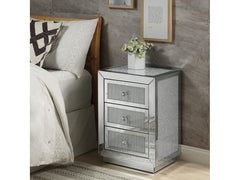 Lavina Mirrored & Faux Diamonds Accent Table - Ornate Home
