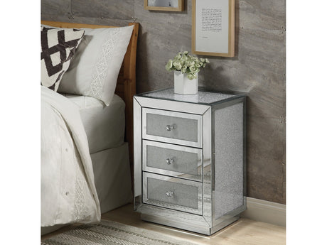 Lavina Mirrored & Faux Diamonds Accent Table - Ornate Home