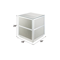 Lavina Mirrored & Faux Diamonds End Table - Ornate Home