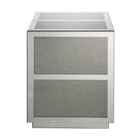 Lavina Mirrored & Faux Diamonds End Table - Ornate Home