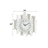 Lavina Mirrored & Faux Diamonds Wall Clock - Ornate Home