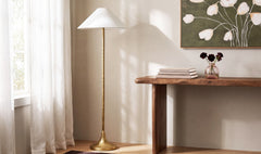 Lavinia Aged Brass Floor Lamp - Ornate Home