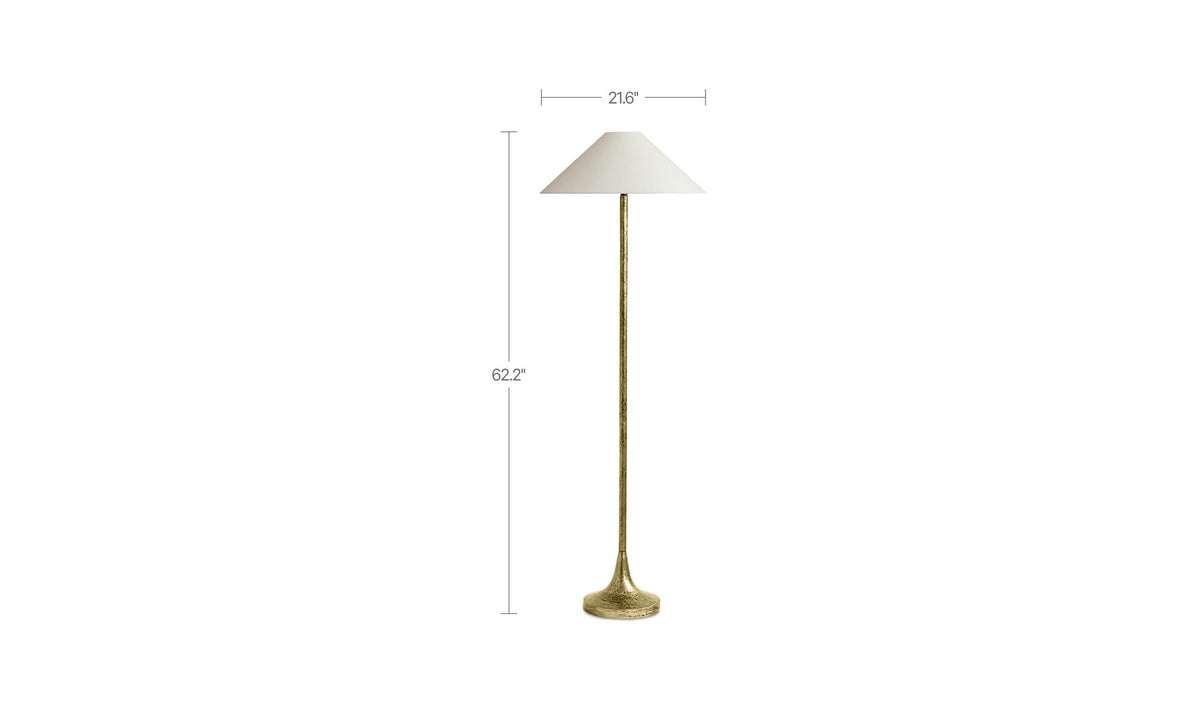 Lavinia Aged Brass Floor Lamp - Ornate Home