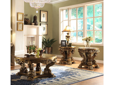 Lavinia Bronze 3pc Coffee Table Set  / HD-8008 - Ornate Home