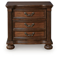 Lavinton Brown California King Poster Bed, Dresser, Mirror and 2 Nightstands - Ornate Home