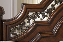Lavinton Brown California King Poster Bed - Ornate Home