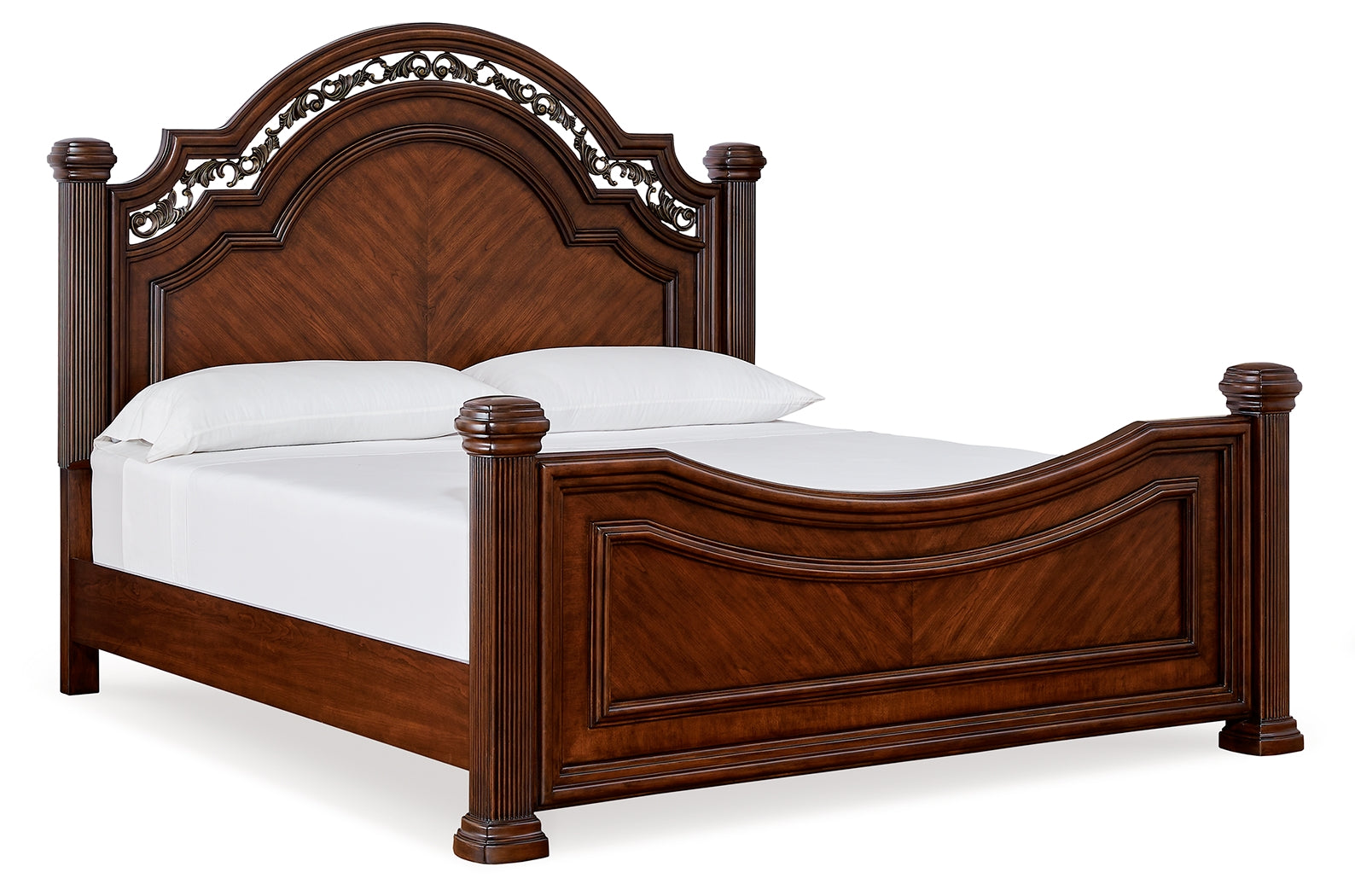 Lavinton Brown King Poster Bed, Dresser, Mirror and 2 Nightstands (Online Special Price) - Ornate Home