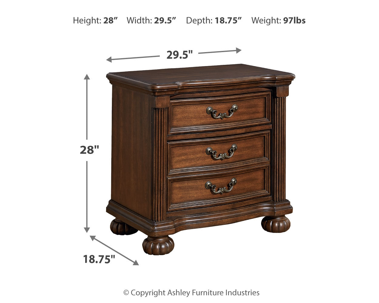 Lavinton Brown King Poster Bed, Dresser, Mirror and 2 Nightstands (Online Special Price) - Ornate Home
