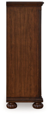 Lavinton Brown Queen Poster Bed, Dresser, Mirror, Chest and Nightstand (Online Special Price) - Ornate Home