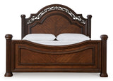 Lavinton Brown Queen Poster Bed, Dresser, Mirror and Nightstand (Online Special Price) - Ornate Home
