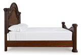 Lavinton Brown Queen Poster Bed, Dresser, Mirror and Nightstand (Online Special Price) - Ornate Home