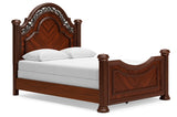 Lavinton Brown Queen Poster Bed, Dresser and Mirror (Online Special Price) - Ornate Home