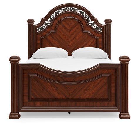 Lavinton Brown Queen Poster Bed, Dresser and Mirror - Ornate Home