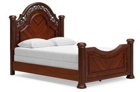 Lavinton Brown Queen Poster Bed, Dresser and Mirror - Ornate Home