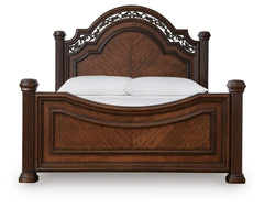 Lavinton Brown Queen Poster Bed and 2 Nightstands - Ornate Home