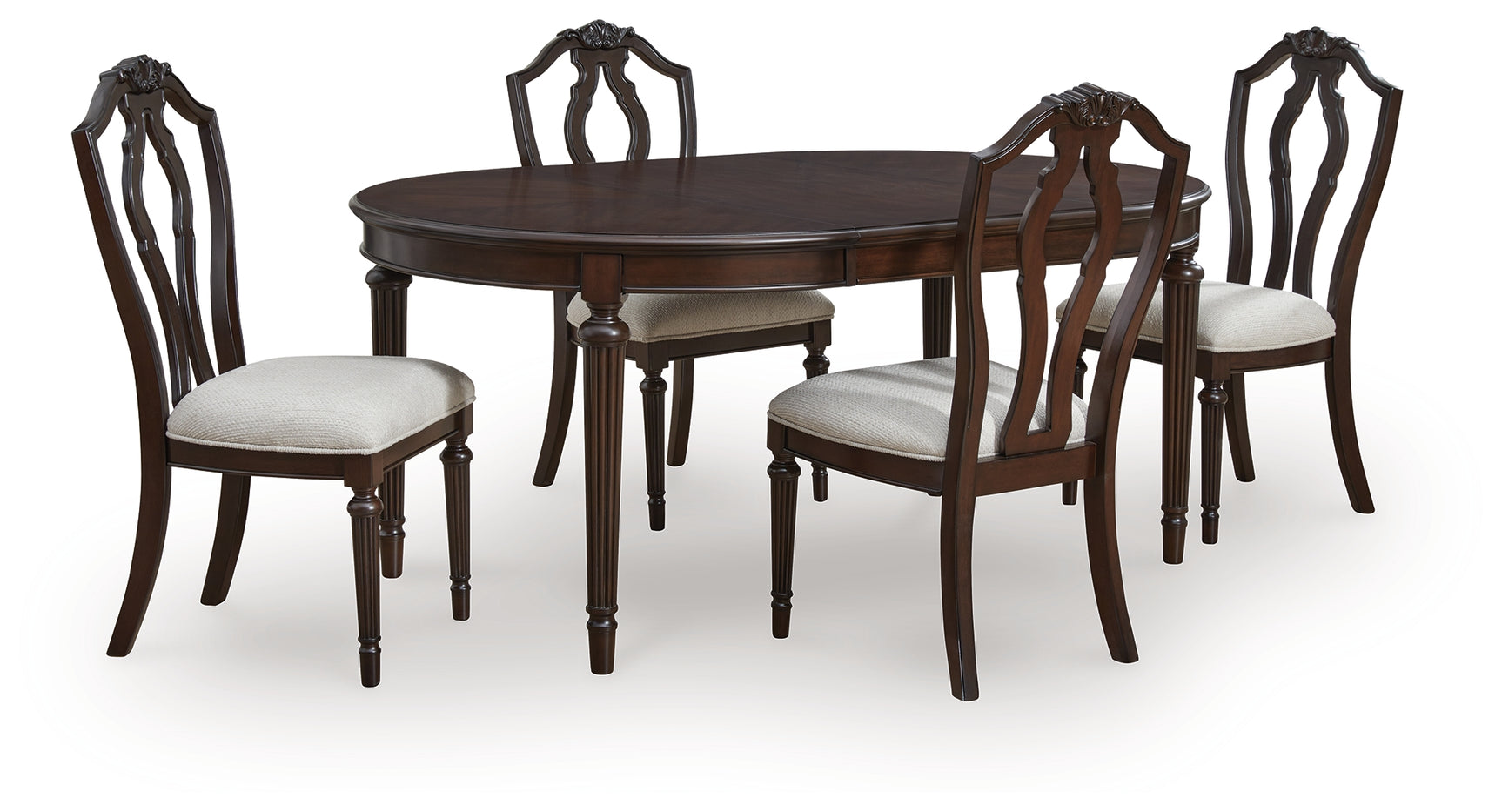 Lavinton Tan/Brown Extension Dining Table and 4 Chairs (Online Special Price) - Ornate Home
