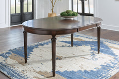 Lavinton Tan/Brown Extension Dining Table and 6 Chairs - Ornate Home