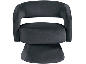Lavon Dark Gray Swivel Chair - Ornate Home