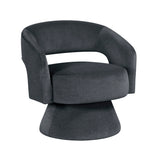 Lavon Dark Gray Swivel Chair - Ornate Home