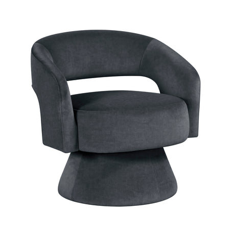Lavon Dark Gray Swivel Chair - Ornate Home