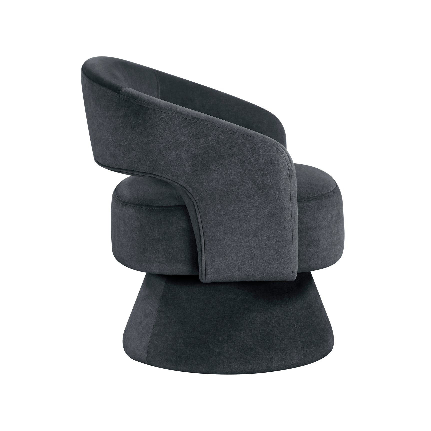Lavon Dark Gray Swivel Chair - Ornate Home