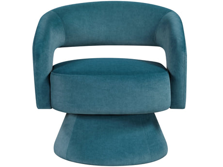 Lavon Dark Teal Swivel Chair - Ornate Home