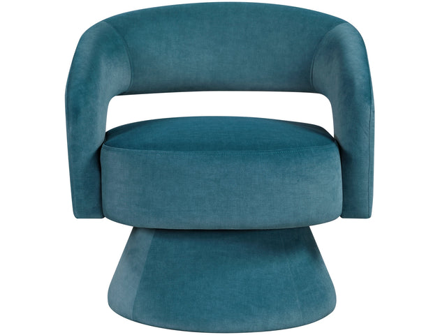 Lavon Dark Teal Swivel Chair - Ornate Home