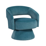Lavon Dark Teal Swivel Chair - Ornate Home
