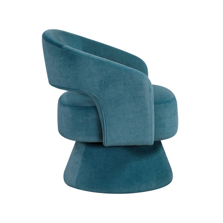 Lavon Dark Teal Swivel Chair - Ornate Home