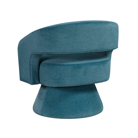 Lavon Dark Teal Swivel Chair - Ornate Home