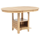 Lavon Light Oak 5-piece Oval Counter Height Dining Set - Ornate Home