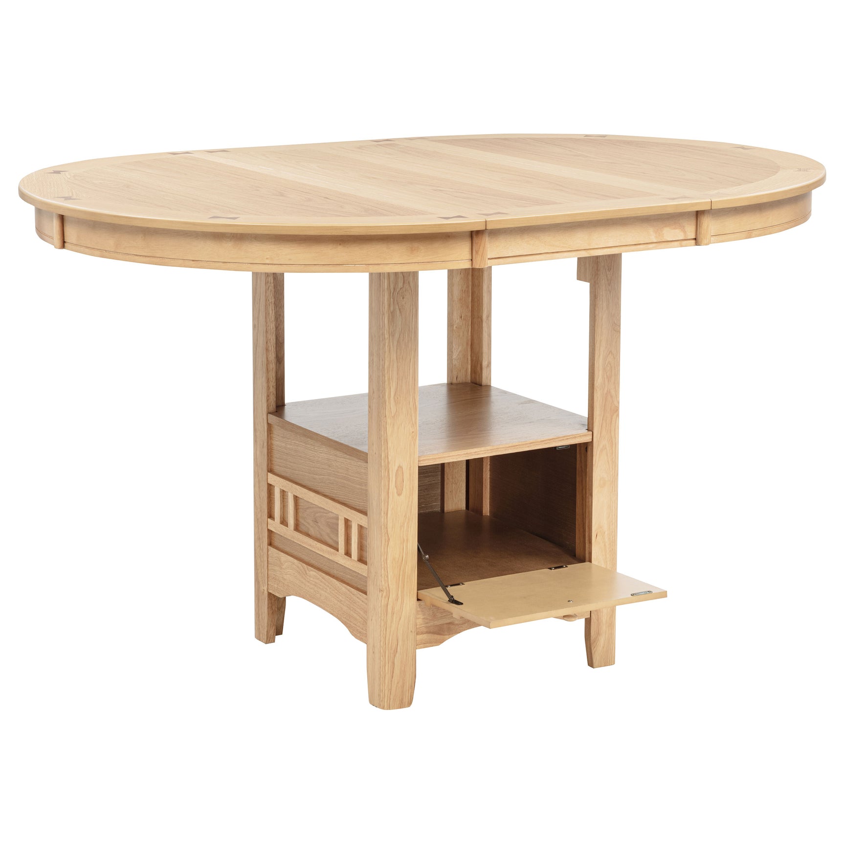 Lavon Light Oak 5-piece Oval Counter Height Dining Set - Ornate Home