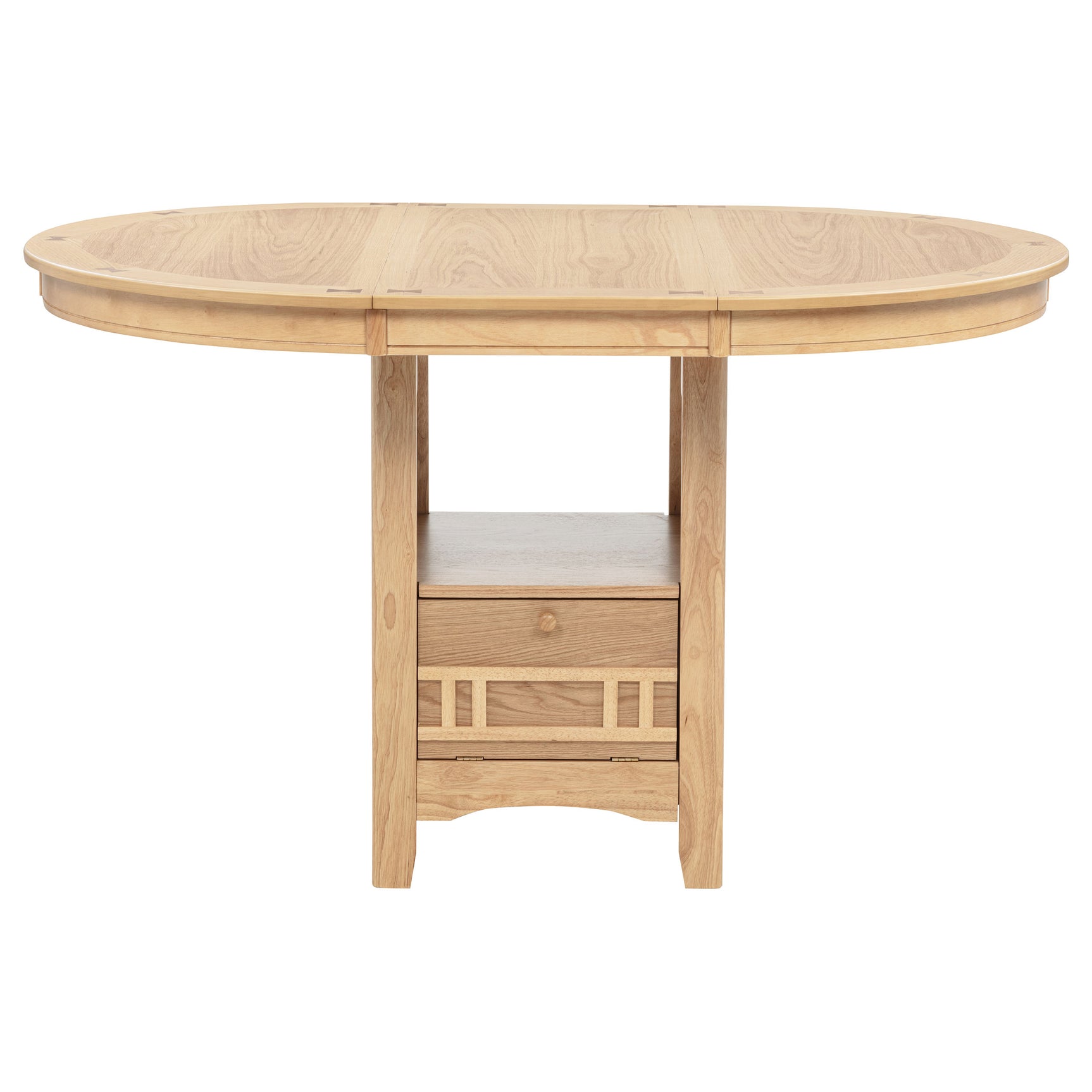Lavon Light Oak 5-piece Oval Counter Height Dining Set - Ornate Home