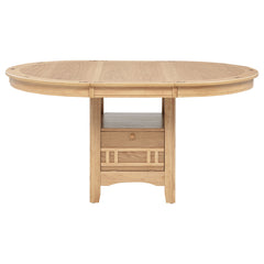 Lavon Light Oak 5-piece Oval Extension Leaf Dining Set - Ornate Home
