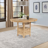 Lavon Light Oak Oval 60-inch Counter Height Extension Dining Table - Ornate Home