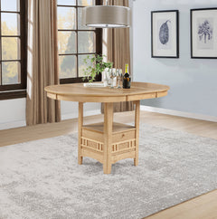 Lavon Light Oak Oval 60-inch Counter Height Extension Dining Table - Ornate Home