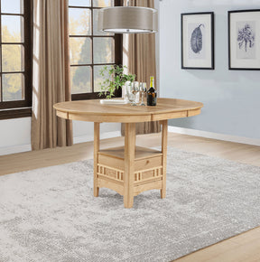 Lavon Light Oak Oval 60-inch Counter Height Extension Dining Table - Ornate Home