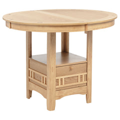 Lavon Light Oak Oval 60-inch Counter Height Extension Dining Table - Ornate Home