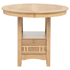 Lavon Light Oak Oval 60-inch Counter Height Extension Dining Table - Ornate Home