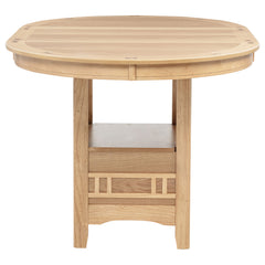 Lavon Light Oak Oval 60-inch Counter Height Extension Dining Table - Ornate Home
