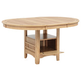 Lavon Light Oak Oval 60-inch Wood Extension Leaf Dining Table - Ornate Home