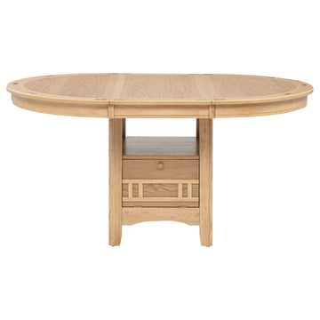 Lavon Light Oak Oval 60-inch Wood Extension Leaf Dining Table - Ornate Home